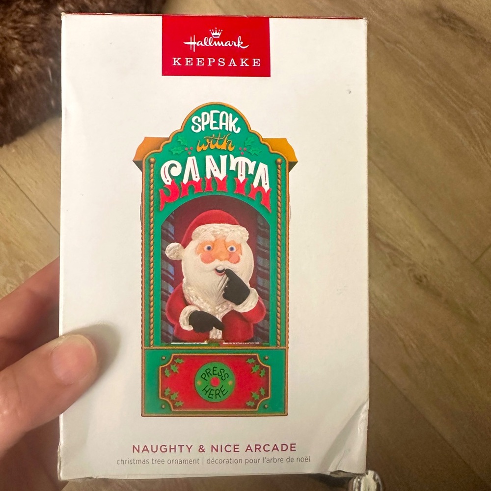 NIB Hallmark Keepsake 2023 Speak with Santa Magic Ornament